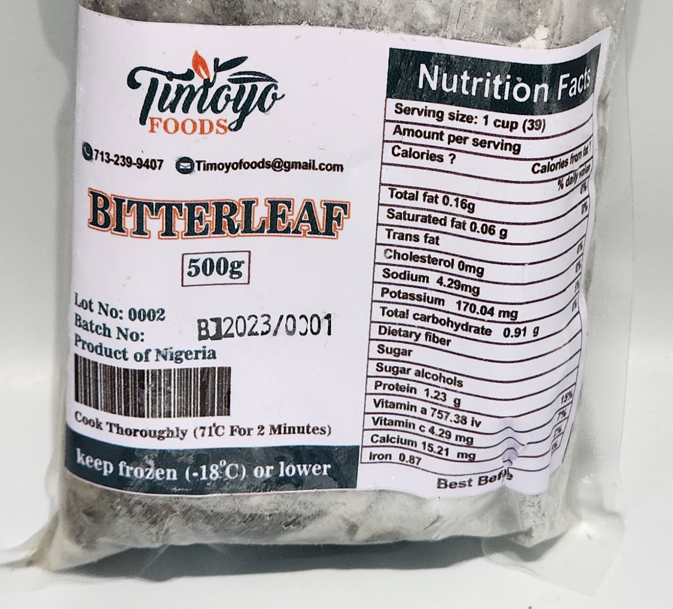 Frozen Bitter Leaves/Ndole – DavisolFoodsStore